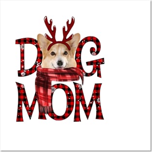 Corgi Mom Christmas Dog Mom Dog Lovers Posters and Art